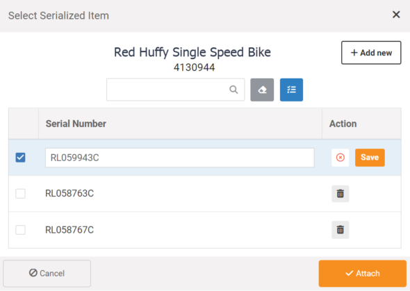 Serial Number Front Register _ MicroBiz Bike